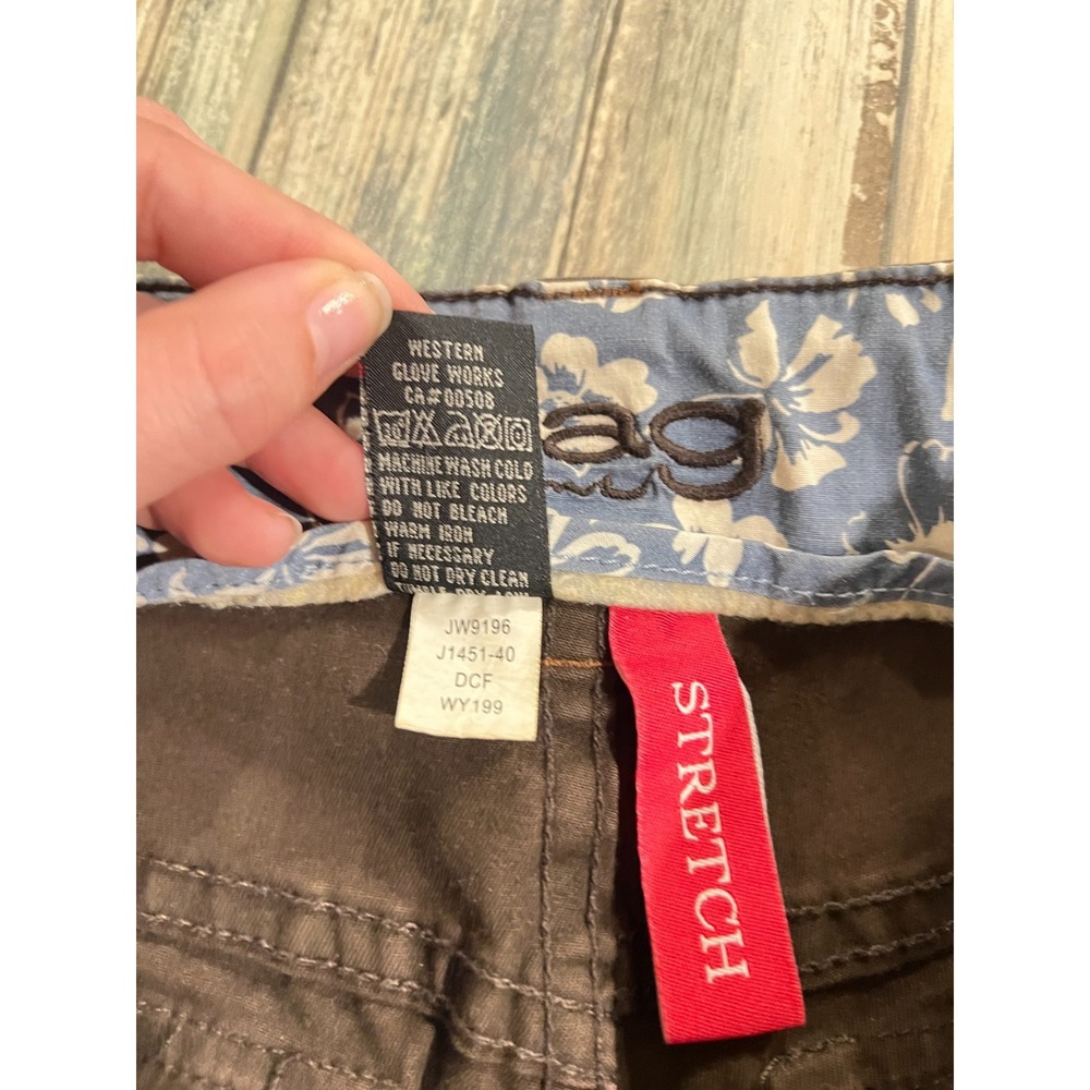 Vtg Jag Womens Y2K Chocolate Brown Low Rise Stretch Cropped Pants‎ Sz 10 90S - Picture 6 of 9